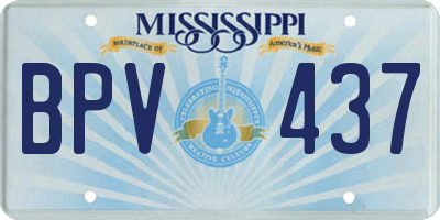 MS license plate BPV437