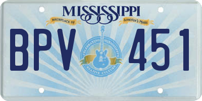 MS license plate BPV451