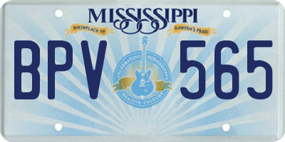MS license plate BPV565