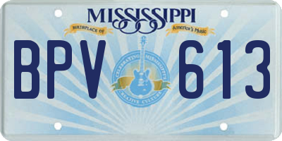 MS license plate BPV613