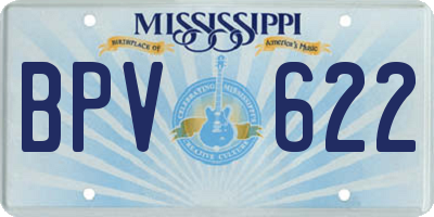 MS license plate BPV622