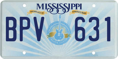 MS license plate BPV631