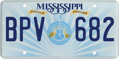 MS license plate BPV682