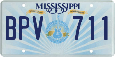 MS license plate BPV711