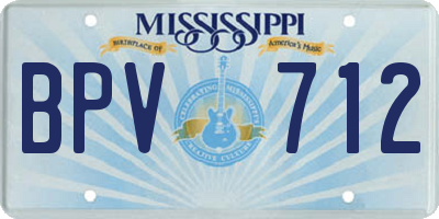 MS license plate BPV712
