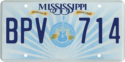 MS license plate BPV714