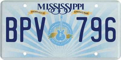 MS license plate BPV796