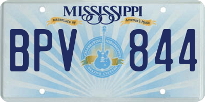 MS license plate BPV844