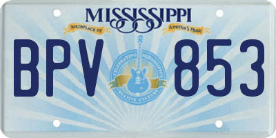 MS license plate BPV853