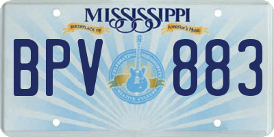 MS license plate BPV883