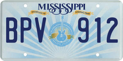MS license plate BPV912