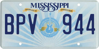 MS license plate BPV944