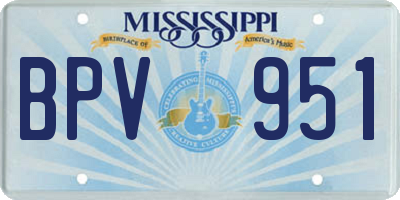 MS license plate BPV951