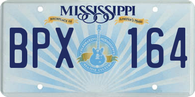 MS license plate BPX164