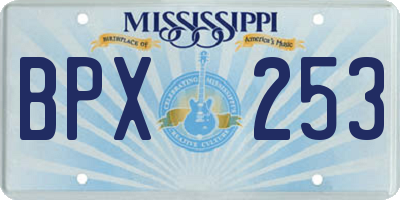 MS license plate BPX253