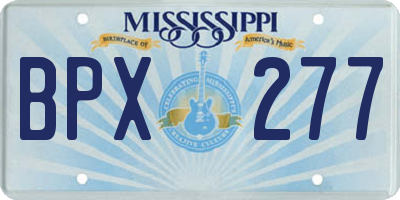 MS license plate BPX277