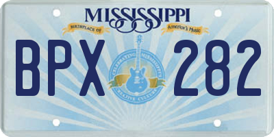 MS license plate BPX282