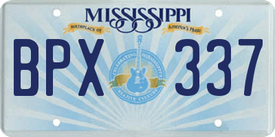 MS license plate BPX337