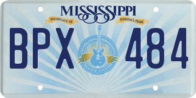 MS license plate BPX484