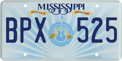 MS license plate BPX525