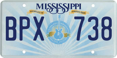 MS license plate BPX738