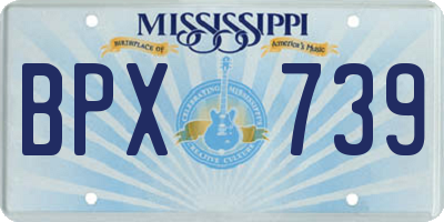 MS license plate BPX739