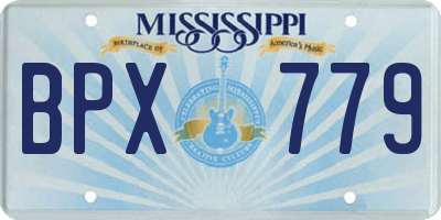 MS license plate BPX779