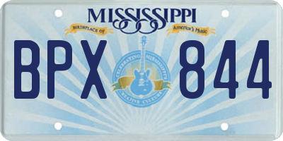 MS license plate BPX844