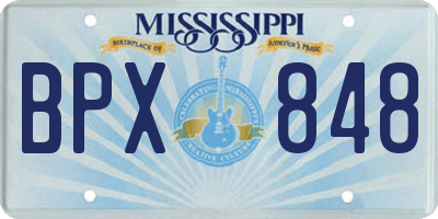 MS license plate BPX848