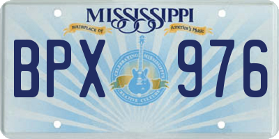 MS license plate BPX976