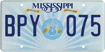 MS license plate BPY075