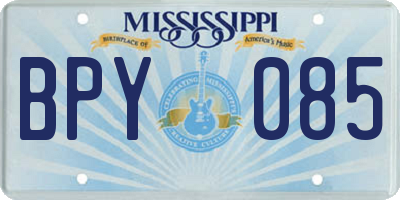 MS license plate BPY085