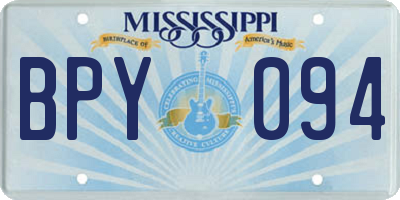 MS license plate BPY094