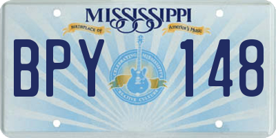 MS license plate BPY148