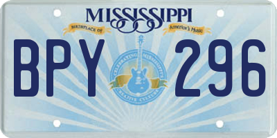 MS license plate BPY296