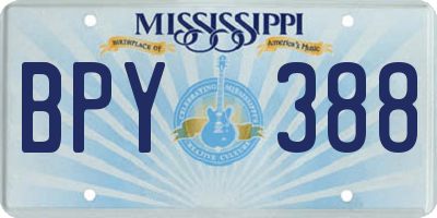 MS license plate BPY388