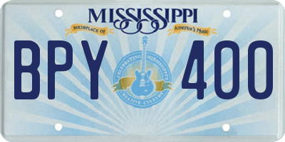 MS license plate BPY400