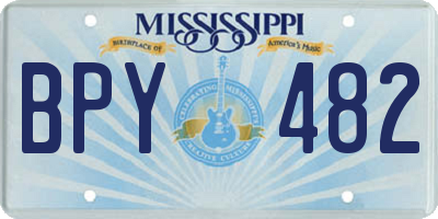 MS license plate BPY482