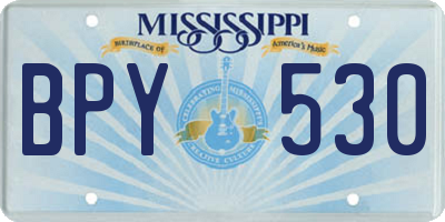 MS license plate BPY530