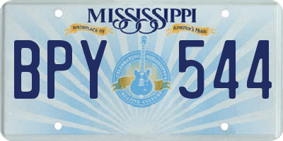 MS license plate BPY544