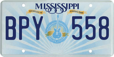 MS license plate BPY558