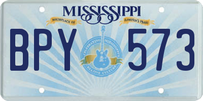 MS license plate BPY573