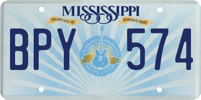 MS license plate BPY574