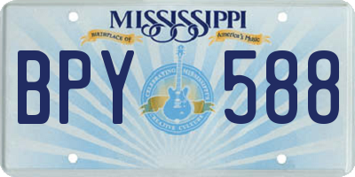 MS license plate BPY588