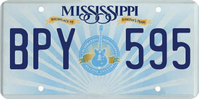 MS license plate BPY595