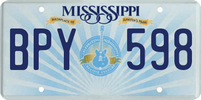 MS license plate BPY598