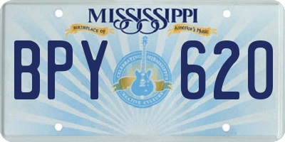 MS license plate BPY620