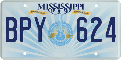 MS license plate BPY624