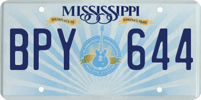 MS license plate BPY644