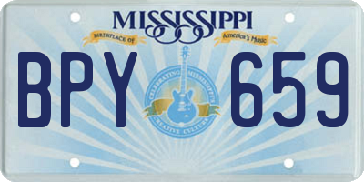 MS license plate BPY659